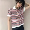 Gucci Striped Collared Cardigan