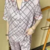 Gucci Printed Plaid Wide-Leg T-Shirt and Pants Set