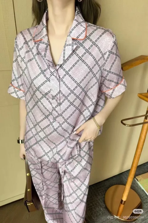 Gucci Printed Plaid Wide-Leg T-Shirt and Pants Set