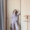 Gucci Printed Plaid Wide-Leg T-Shirt and Pants Set