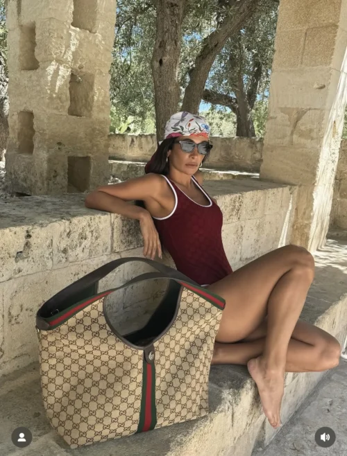 Gucci Jacquard Monogram One-Piece Swimsuit