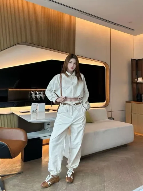 Gucci Monogram Colorblock Zip-Up Collared Jacket and Pants Set