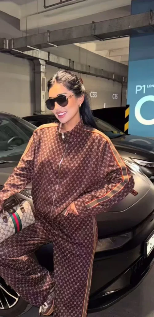 Gucci Monogram Printed Zip-Up Wide-Leg Jacket and Pants Set