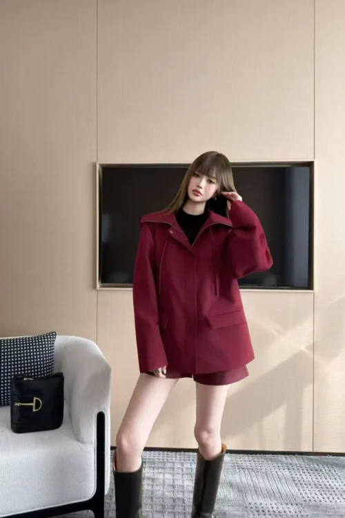 Gucci Hooded Logo Trench Jacket