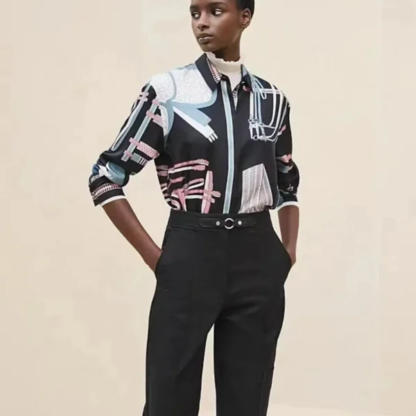 CLHERMES0010-01 Hermes Printed Collared Shirt