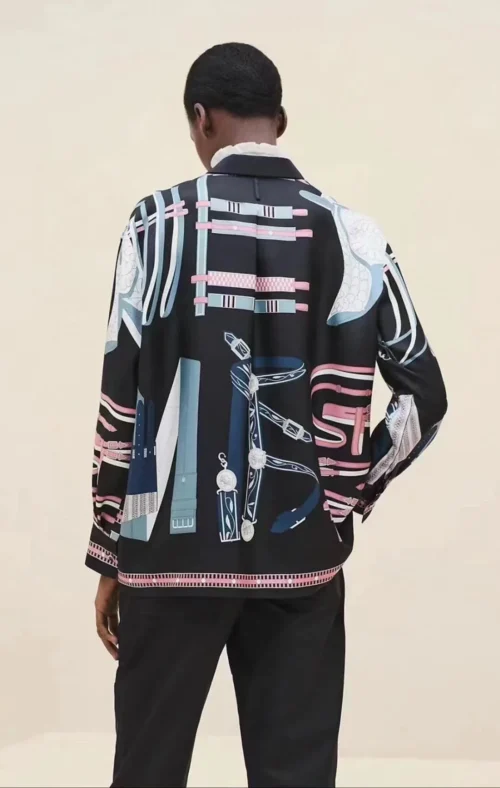 Hermes Printed Collared Shirt