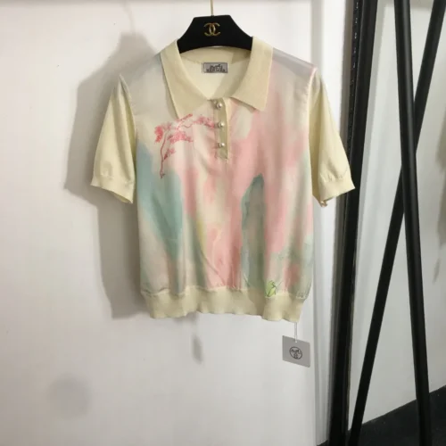 Hermes Printed Knit Sweater