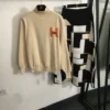 Hermes Colorblock Turtleneck High-Waist Two-Piece Set