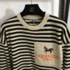 Hermes Embroidered Striped Wide-Leg Knit Jacket and Pants Set