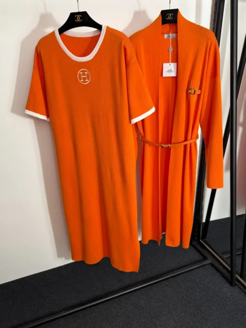 Hermes T-Shirt and Skirt Set
