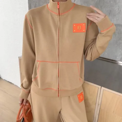 Hermes Zip-Up Jacket and Pants Set