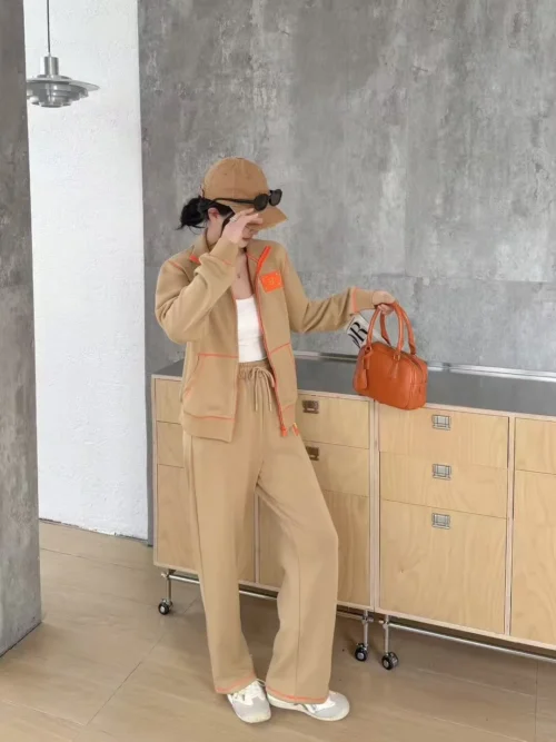Hermes Zip-Up Jacket and Pants Set