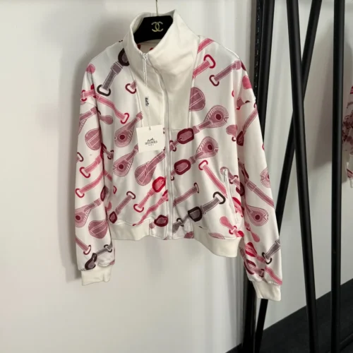 Hermes Printed Zip-Up Jacket and Pants Set