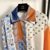Hermes Printed Colorblock Collared Shirt