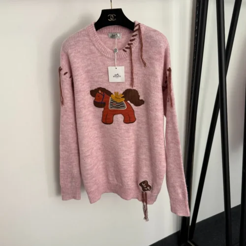 Hermes Embroidered Knit Sweater