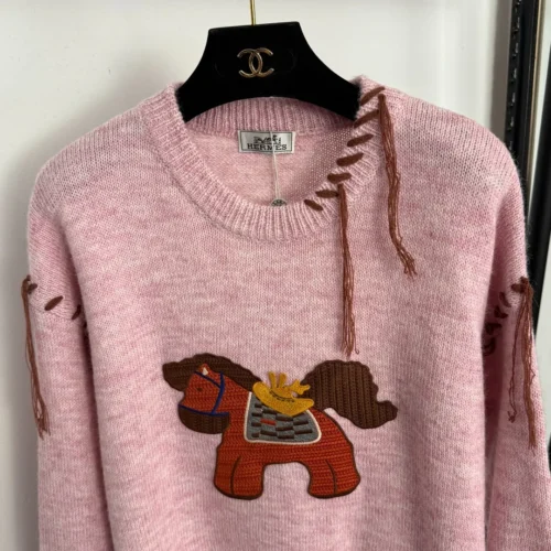 Hermes Embroidered Knit Sweater
