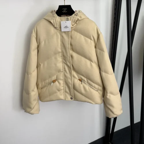 Hermes Printed Hooded Down Jacket