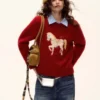Hermes Embroidered Jacquard Knit Sweater
