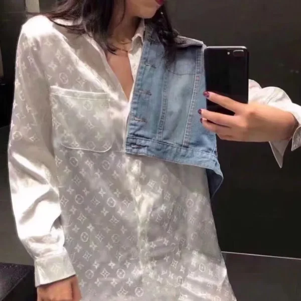 Louis Vuitton Jacquard Monogram Collared Shirt