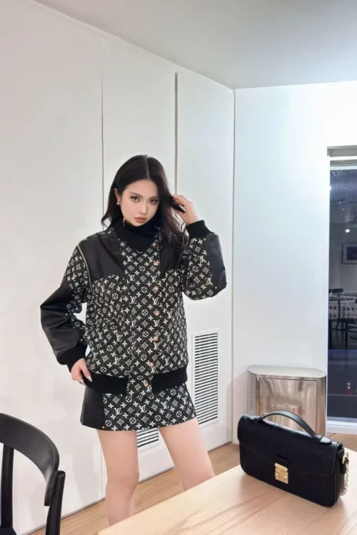Louis Vuitton Denim Jacquard Monogram High-Waist Two-Piece Set