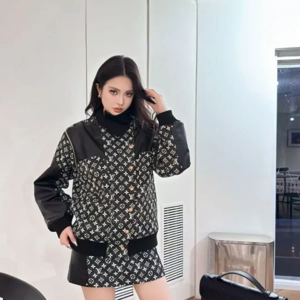 Louis Vuitton Denim Jacquard Monogram High-Waist Two-Piece Set
