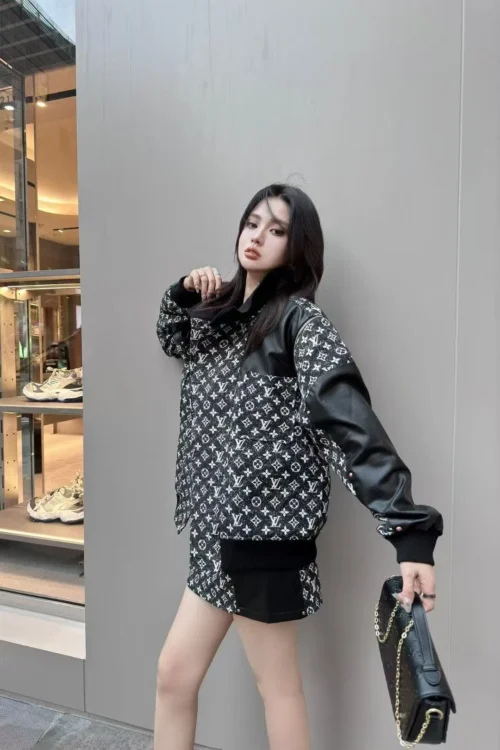 Louis Vuitton Denim Jacquard Monogram High-Waist Two-Piece Set