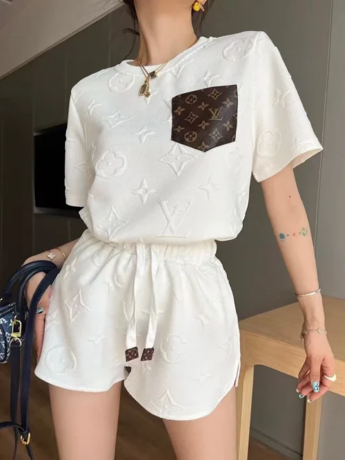 Louis Vuitton Jacquard Monogram T-Shirt and Shorts Set