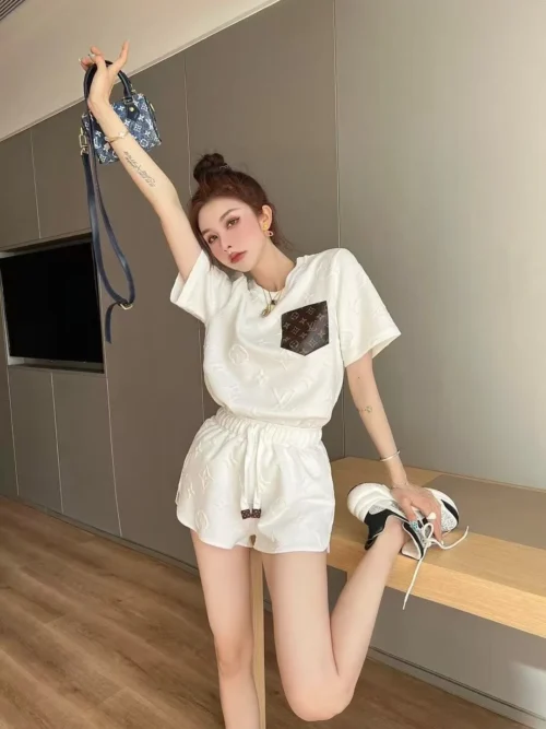 Louis Vuitton Jacquard Monogram T-Shirt and Shorts Set