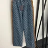 Louis Vuitton Denim Jacquard Monogram High-Waist Jeans