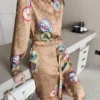 Louis Vuitton Monogram Printed Collared Shirt Dress