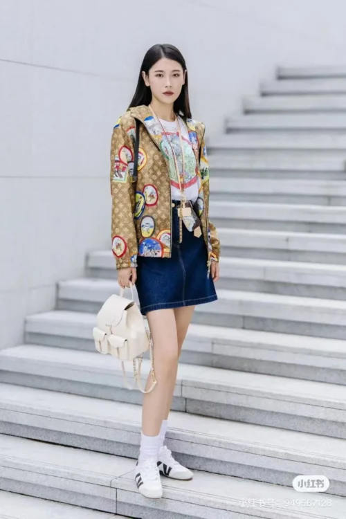 Louis Vuitton Monogram Printed Hooded Zip-Up Trench Jacket