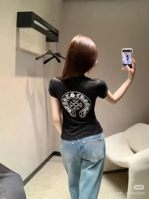 Louis Vuitton Denim High-Waist Logo Jeans