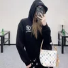 Louis Vuitton Sequined Hooded Wide-Leg Logo Hoodie and Pants Set