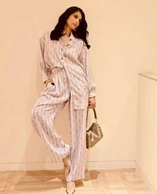 Louis Vuitton Printed Striped Two-Piece Set