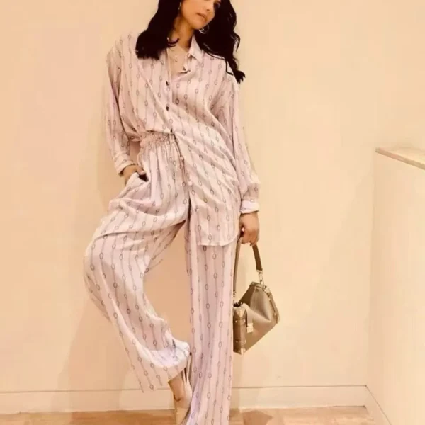 Louis Vuitton Printed Striped Two-Piece Set