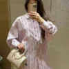 Louis Vuitton Printed Striped Two-Piece Set