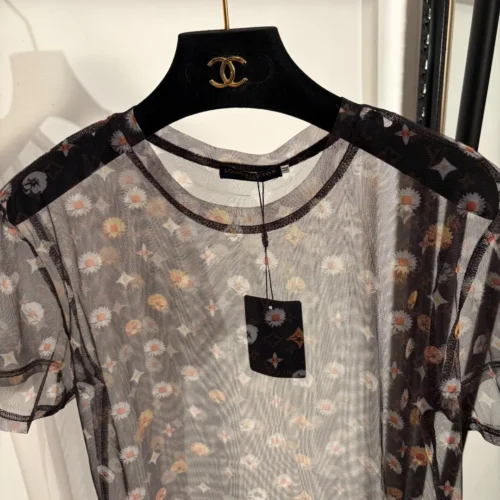 Louis Vuitton Mesh Sheer Printed T-Shirt