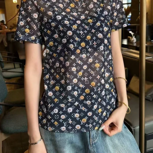 Louis Vuitton Mesh Monogram Printed T-Shirt
