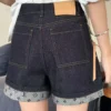 Louis Vuitton Denim Zip-Up High-Waist Shorts