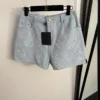 Louis Vuitton Denim Embroidered Shorts