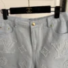 Louis Vuitton Denim Embroidered Shorts