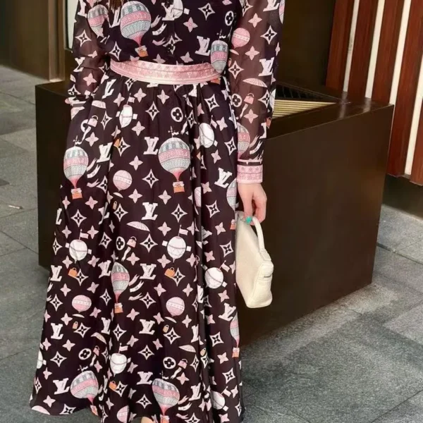 Louis Vuitton Monogram Printed High-Waist Two-Piece Set