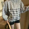 Louis Vuitton Monogram Printed Plaid Hooded Trench Jacket