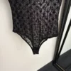 Louis Vuitton Mesh Sheer Monogram Flocked Top