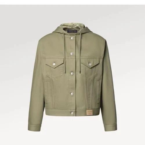 Louis Vuitton Denim Hooded Logo Jacket