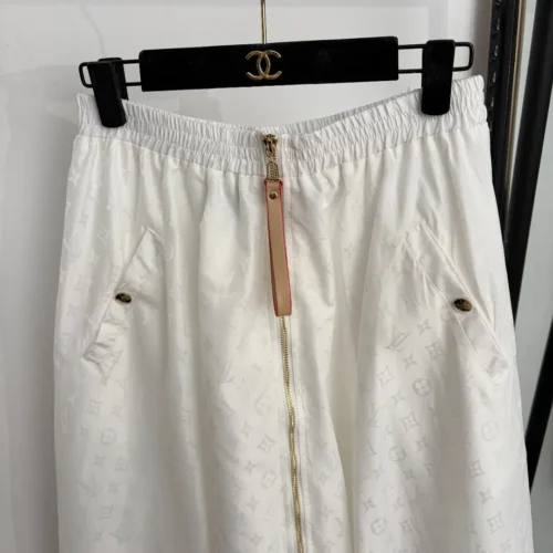 Louis Vuitton Jacquard Monogram Zip-Up Skirt