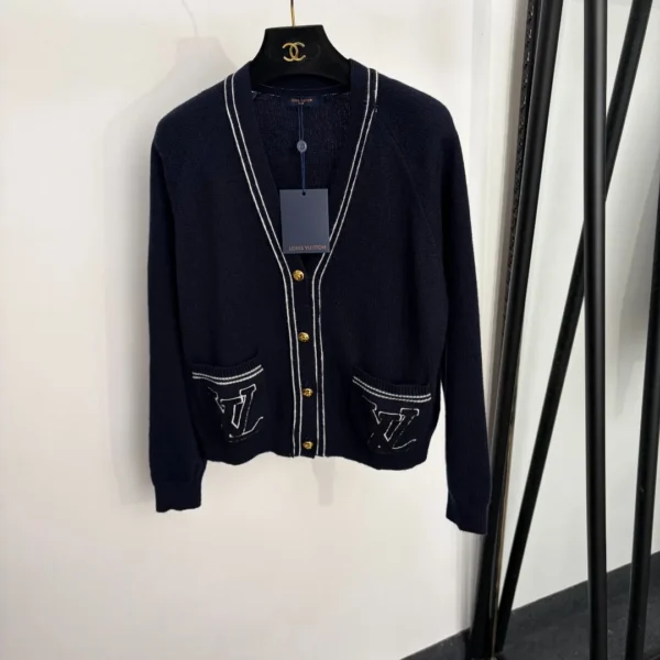 Louis Vuitton Embroidered V-Neck Cardigan