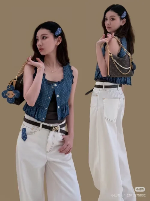 Louis Vuitton Denim Monogram All-Over Print Vest