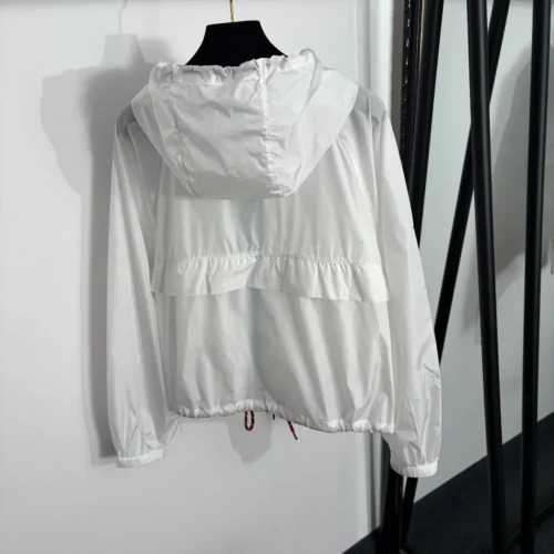 Prada Hooded Logo Trench Jacket