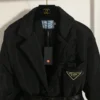 Prada Collared Logo Trench Jacket